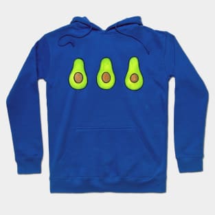 Avocado Energies - fun vegan design on blue Hoodie